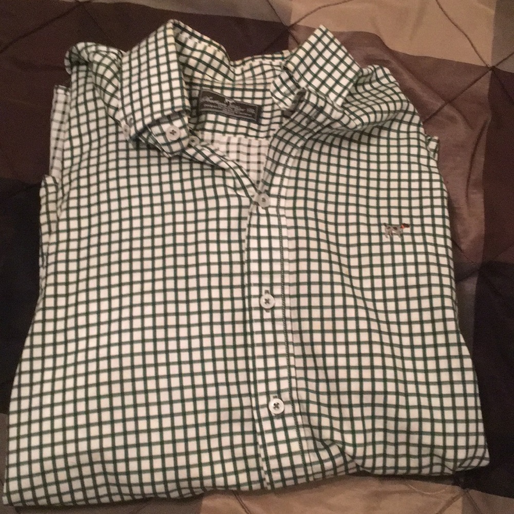 Green & white Southern Point Co. Button down